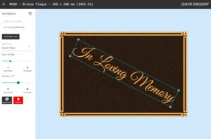 Add your inscription - Select font