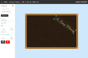 Add your inscription - Select font