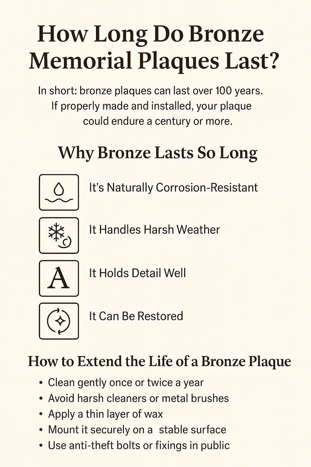 How Long Do Bronze Memorial Plaques Last